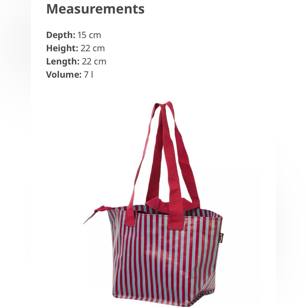 Brand New IKEA GÖRSNYGG Carrier Bag, red blue/patterned - Picture 6 of 6